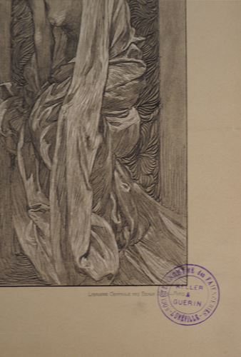 Alphonse MUCHA Model in the workshop, 1902 Lithograph Signed in the plate On thick [...] - Image 3 of 5