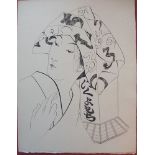 Tsugouharu FOUJITA Geisha Original engraving with chisel on Arches [...]