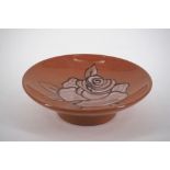 Jean MARAIS White Rose Bowl Original red earthenware ceramic, with painted and [...]