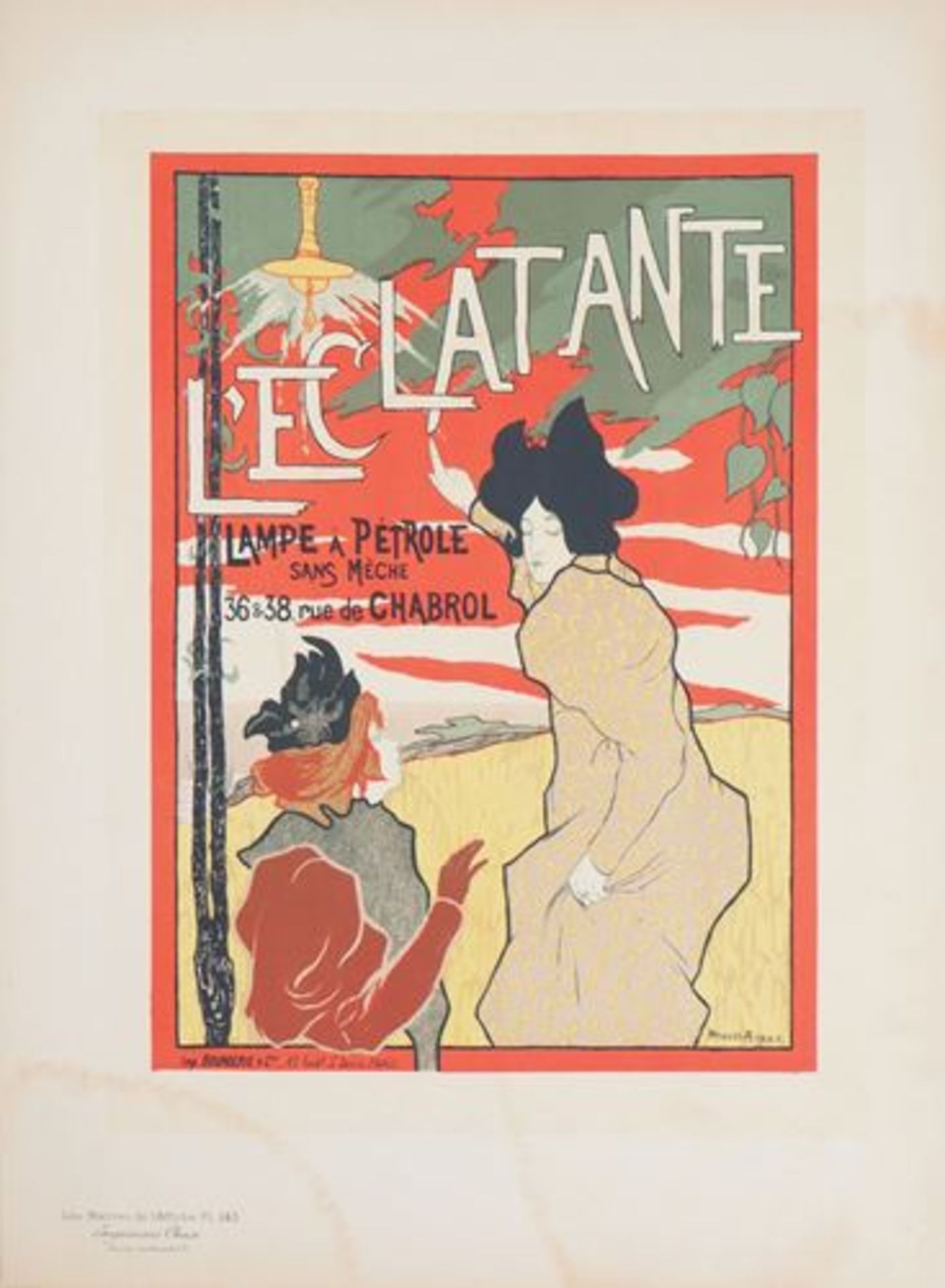 Manuel ROBBE (1872-1936) L'Éclatante Lithographie originale en couleur sur vélin [...] - Bild 2 aus 9