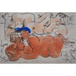 Le Corbusier Two reclining nudes, 1938 Lithograph and stencil watercolours signed in [...]