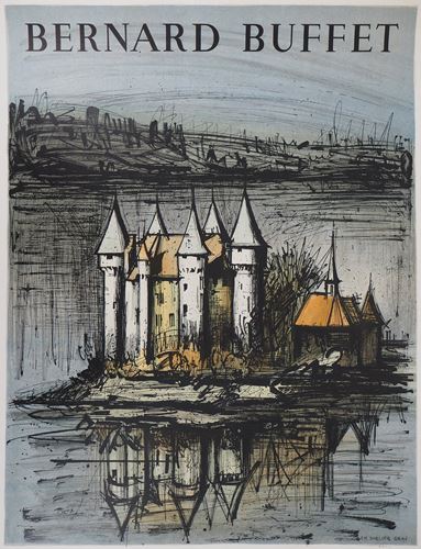 Bernard BUFFET Le château de Val, 1976 Lithographie en couleur Pierre gravée par [...] - Image 3 of 8