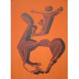 MARINO MARINI Horse and rider on orange background, 1955 Original [...]