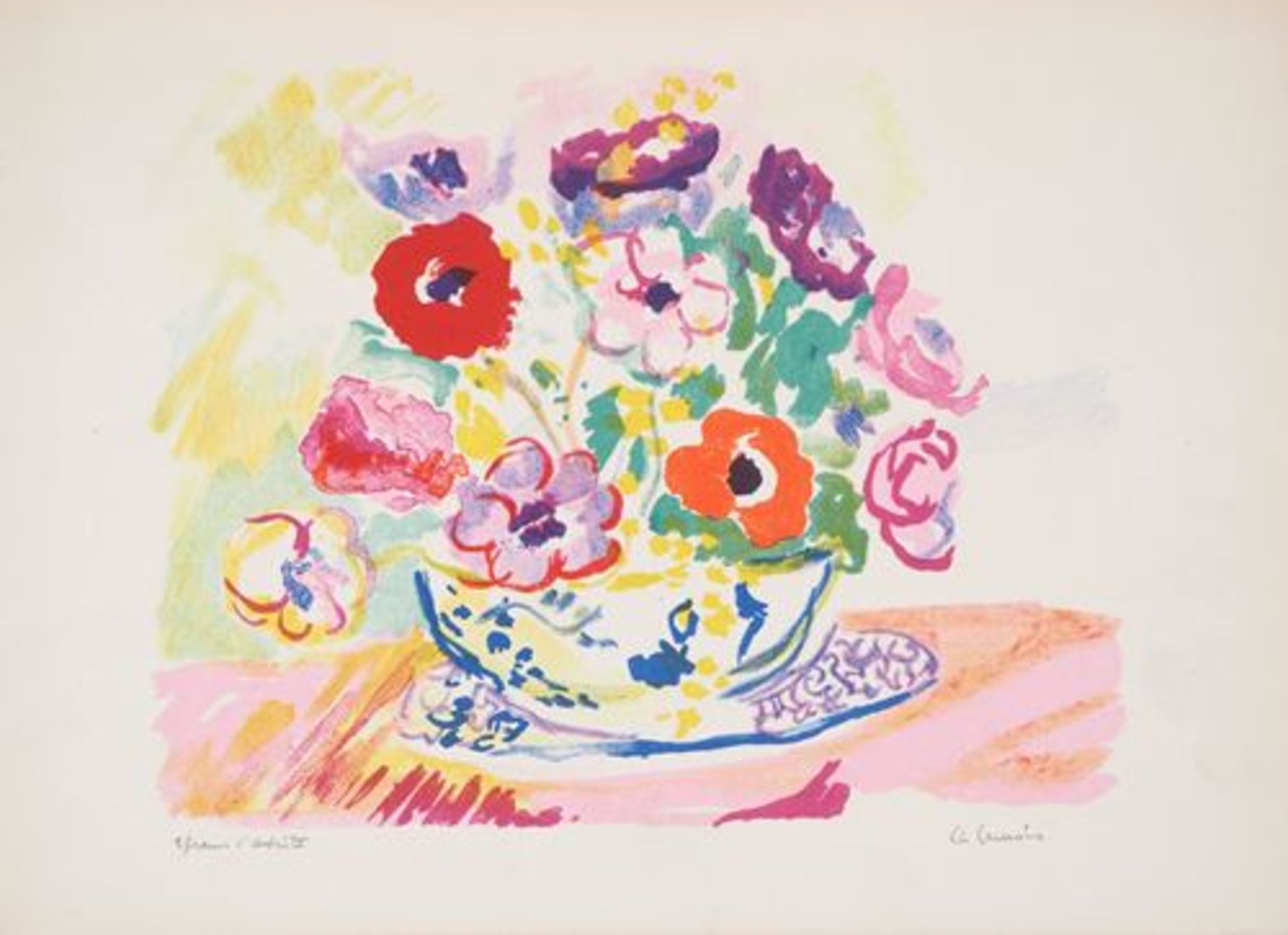 Charles CAMOIN Bouquet coloré, 1946 Lithographie originale sur vélin Signée au [...]