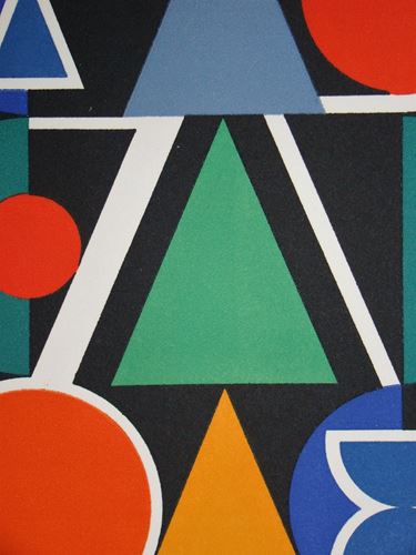 AUGUSTE HERBIN Red, 1949 Original limited edition serigraph in colours on [...] - Image 7 of 8