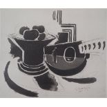 Georges BRAQUE(after) Still life Lithograph after a drawing by Georges Braque Signed [...]