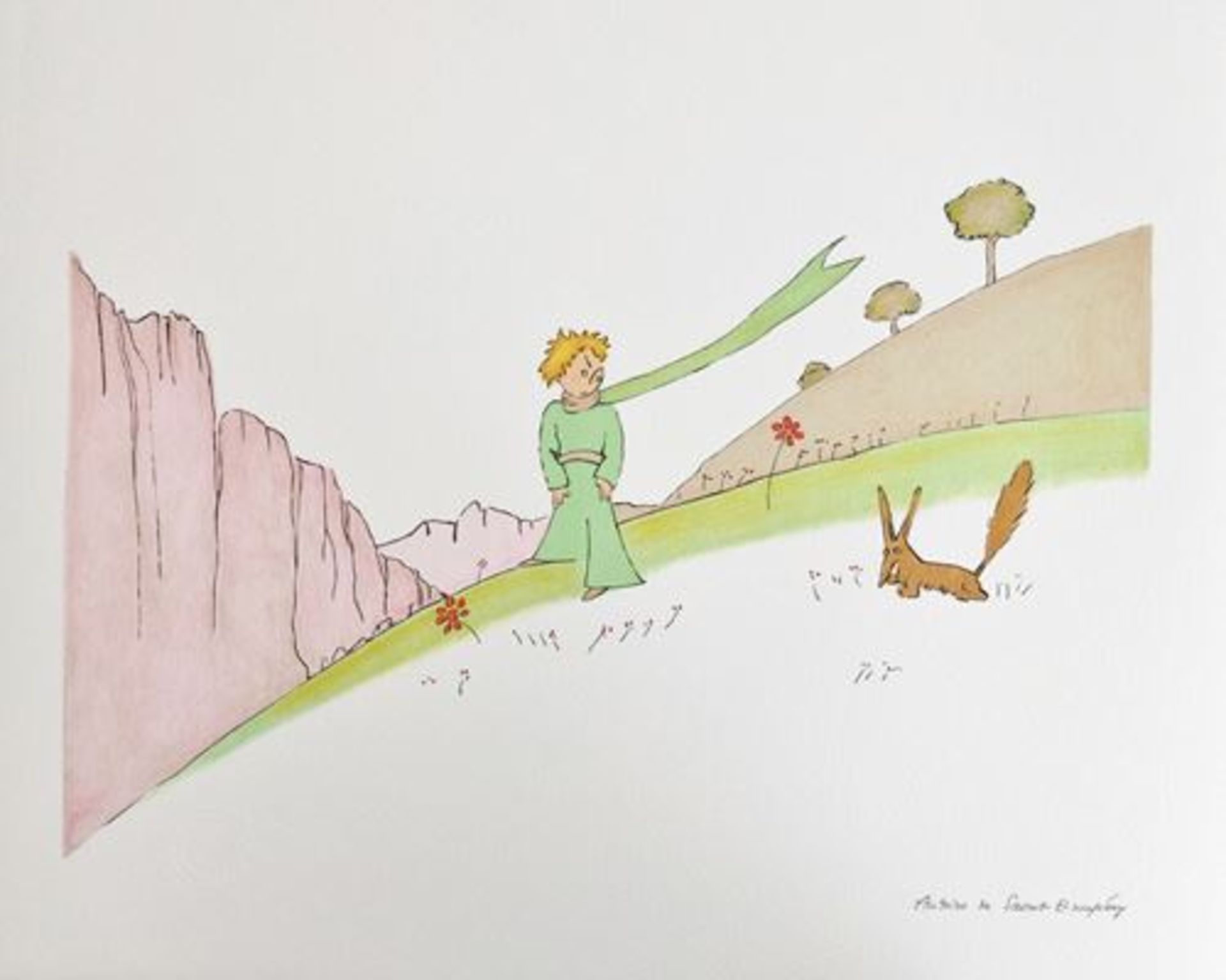 Antoine de SAINT-EXUPERY (after) Le Petit Prince Set of 3 colour lithographs based [...]