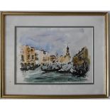 Charles Timsit (1910-2007) Vue de Venise Aquarelle Signée Dans son jus traces [...]