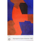 Serge Poliakoff Red and black composition Photolithography after an original [...]