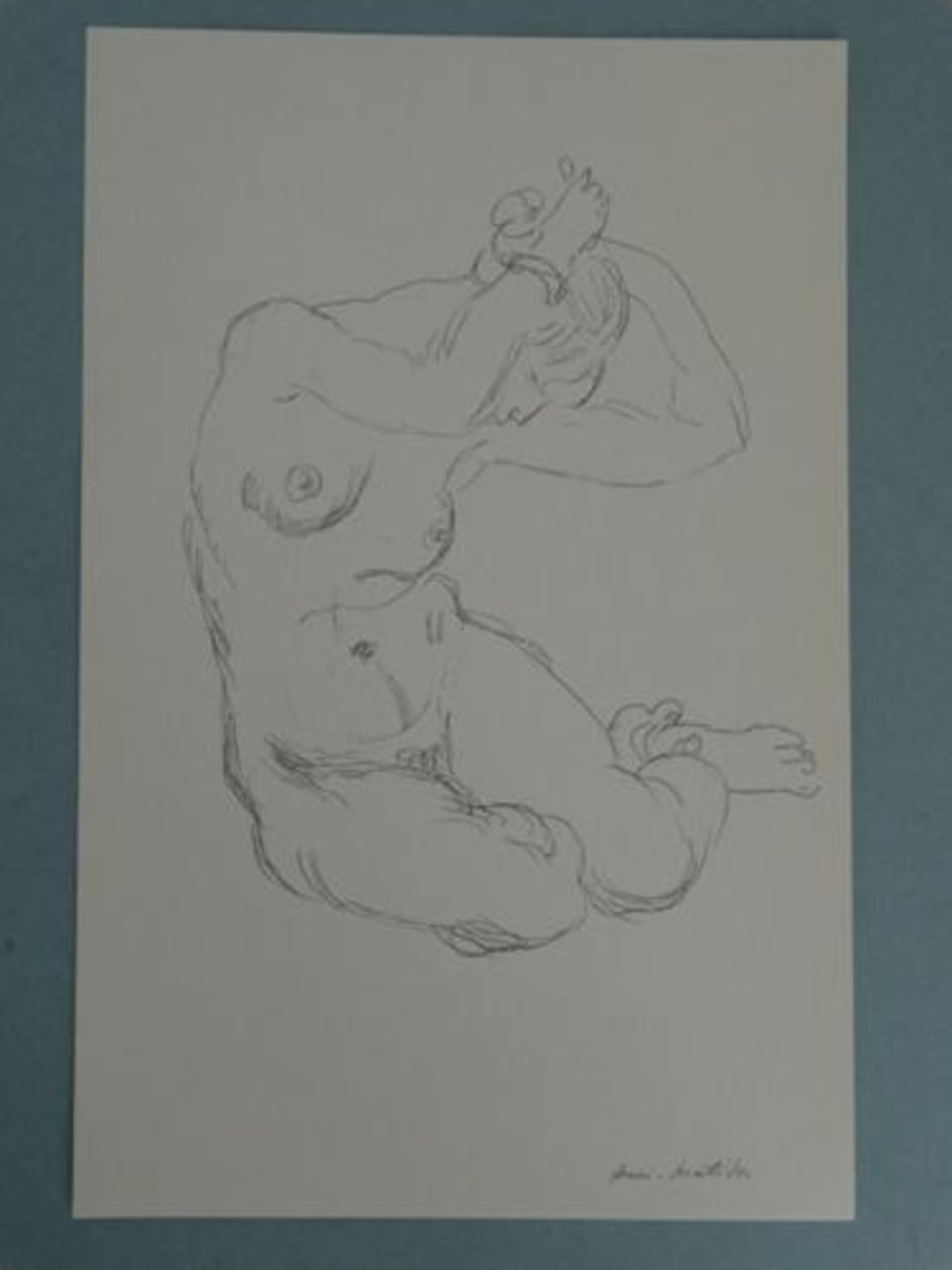 Henri Matisse (after) Nude Lithograph, signed in print 40 x 26 cm Sucession [...] - Bild 4 aus 4