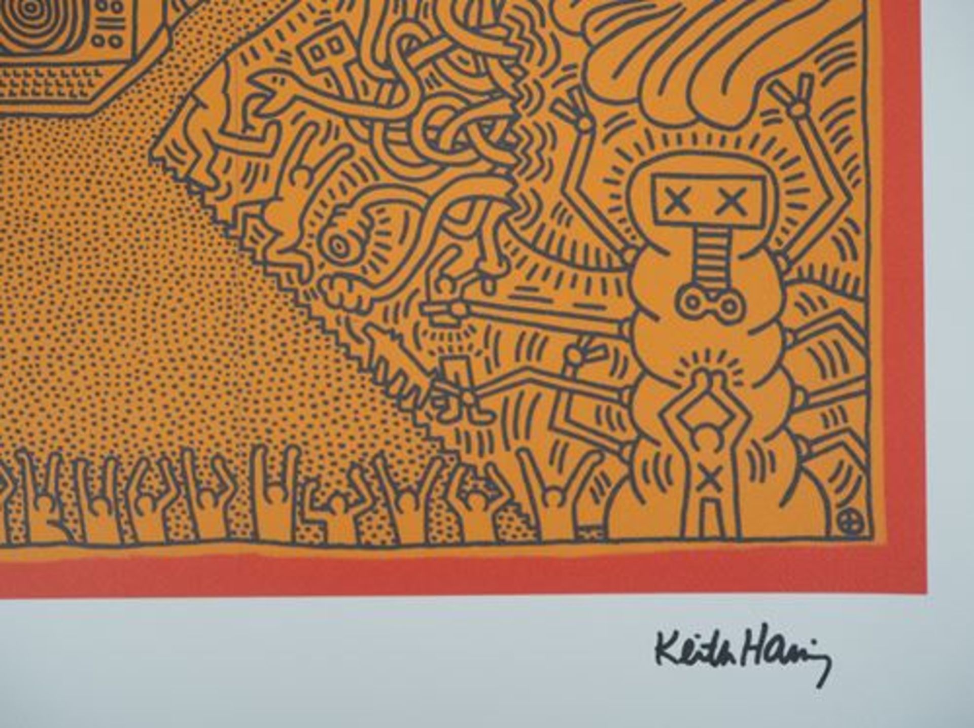 Keith HARING Futurism Screenprint on Vellum Signed in the plate Bears the dry stamp [...] - Bild 2 aus 6