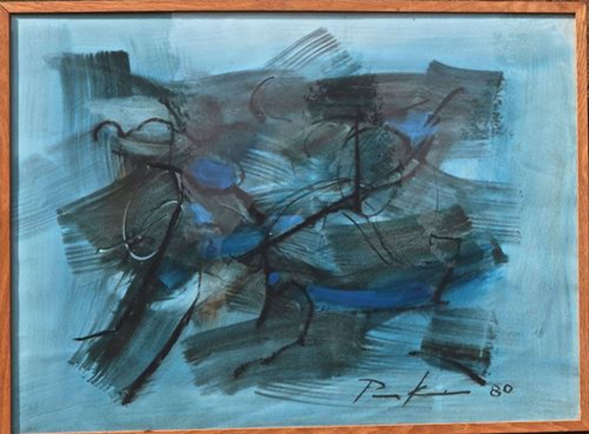 Bill PARKER (1922-2009) Abstraction mixed media (gouache, pastels, and [...]