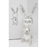 Jeff Koons (after) - Silver Rabbit Zinc alloy Editions Studio Limited edition [...]