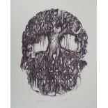 Charley CASE Memento Mori Lithograph Signed in pencil Numbered / 99 copies on vellum [...]