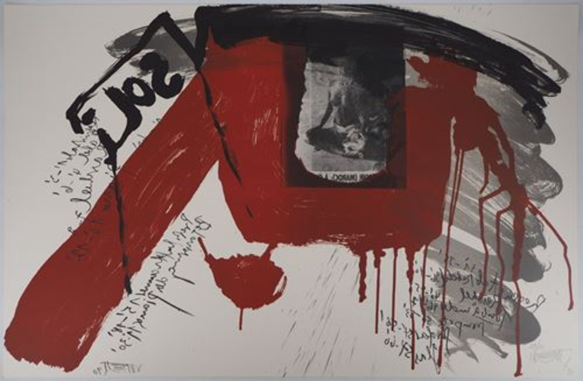 Wolf VOSTELL (1932-1998) Le cri : Sol, 1990 Lithographie originale en [...]