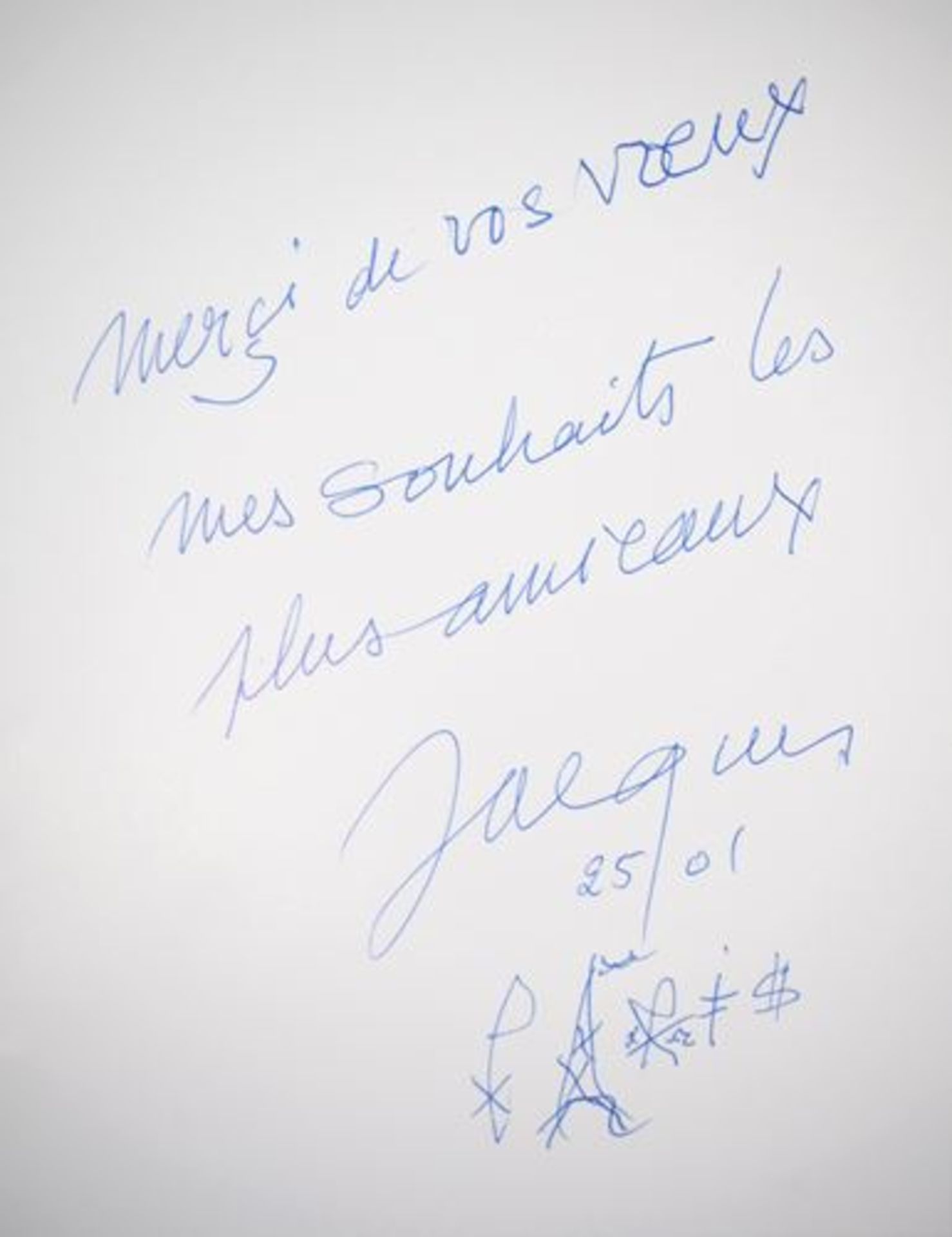 Jacques de la VILLEGLE Best wishes Greetings card Signed in pen by the artist and [...] - Bild 5 aus 6