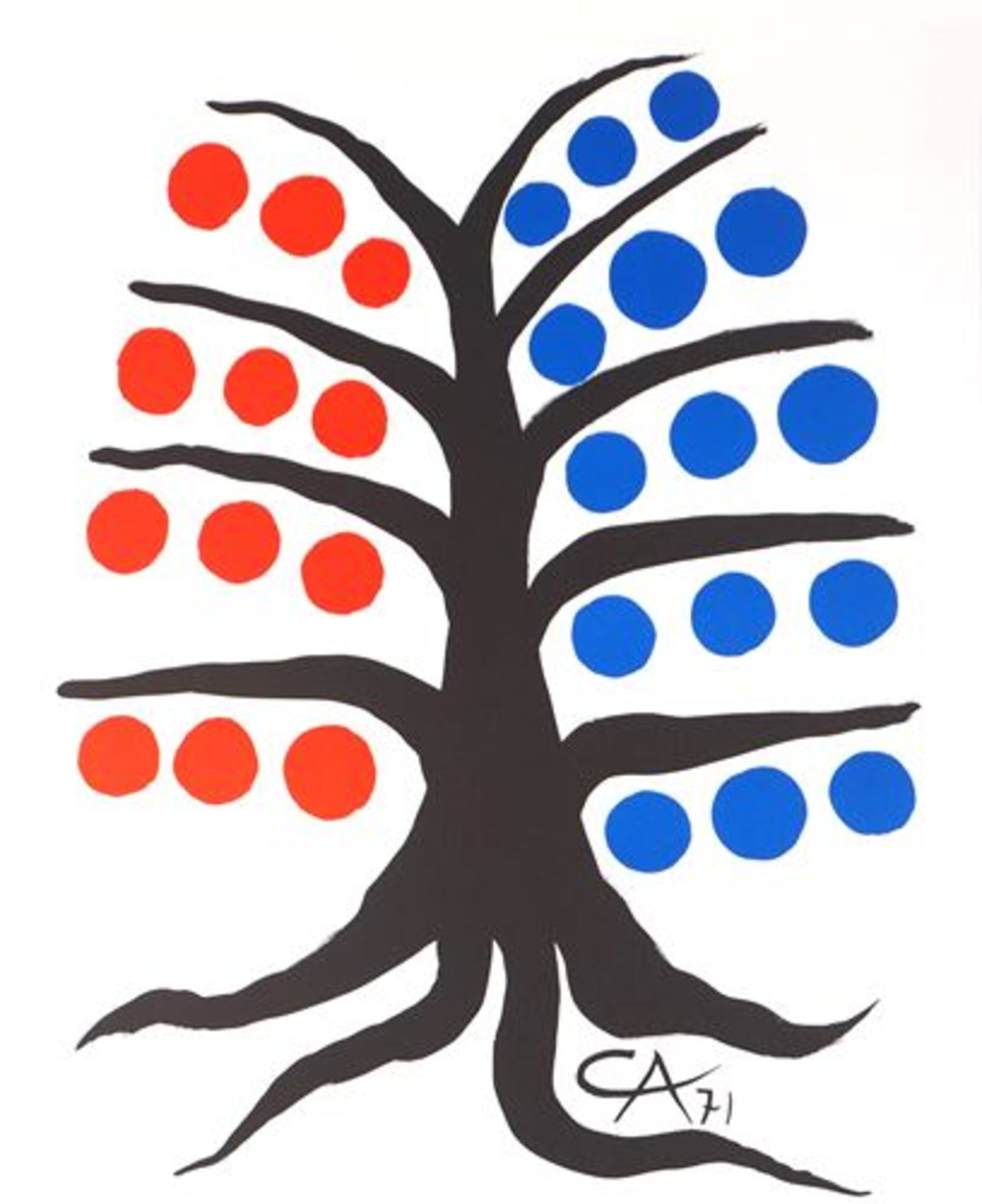 Alexander CALDER (d'après) Arbre heureux, 1971 Lithographie en couleur sur papier [...]