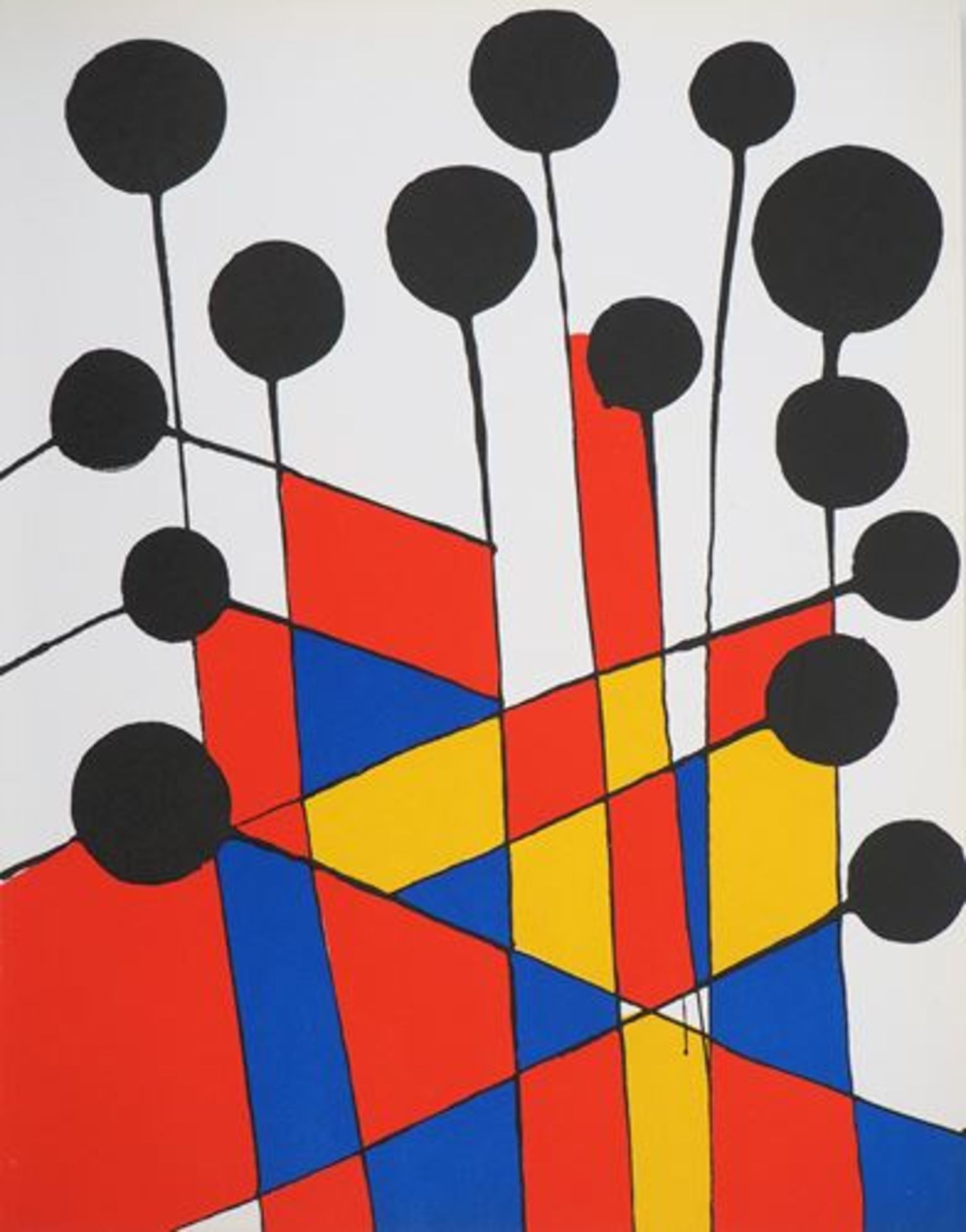 Alexander CALDER Mosaics and Black Balloons, 1971 Original lithograph in 4 colour [...]
