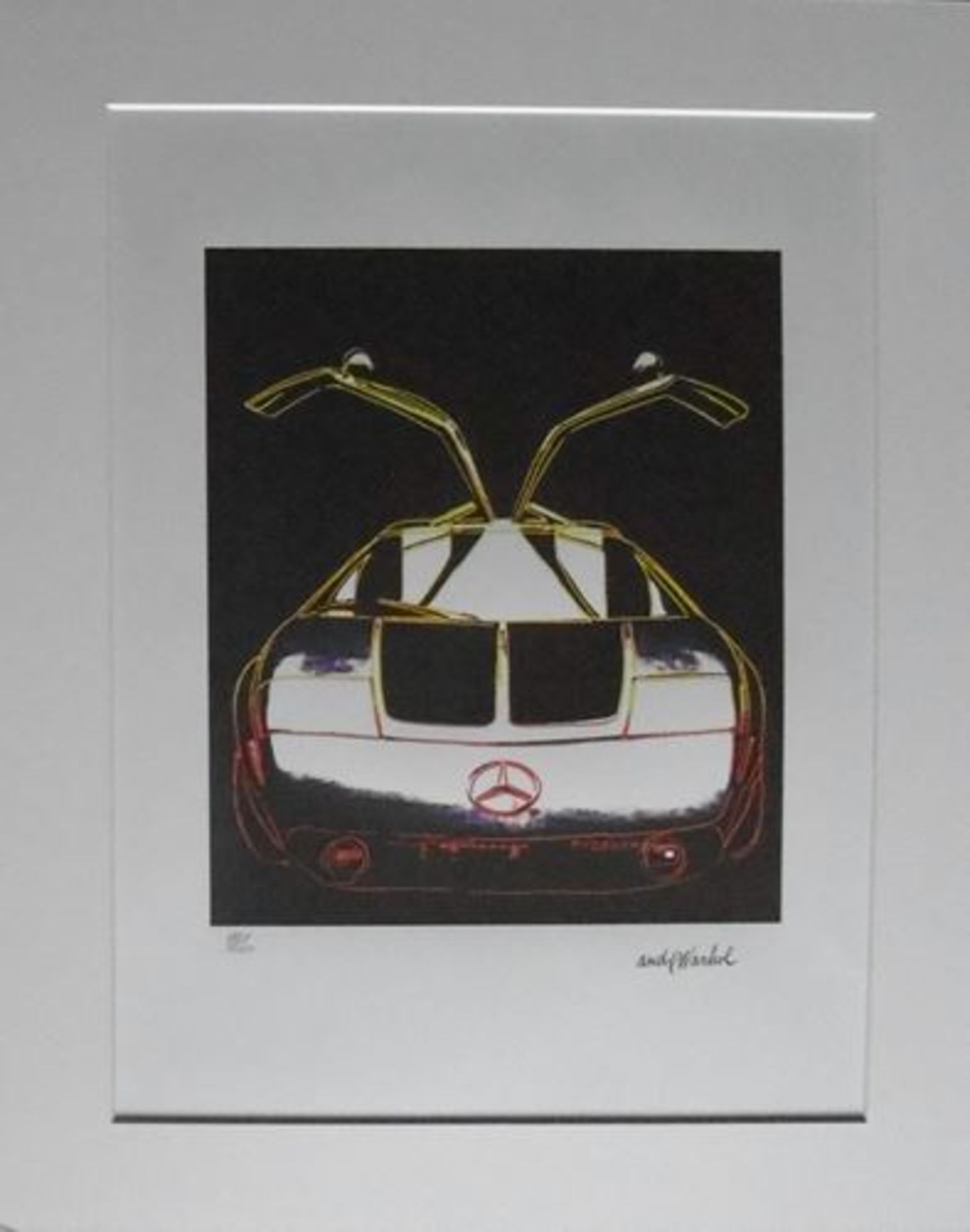 Andy WARHOL (after) "Mercedes C111 jaune et orange" Lithograph signed in the plate [...] - Bild 2 aus 5