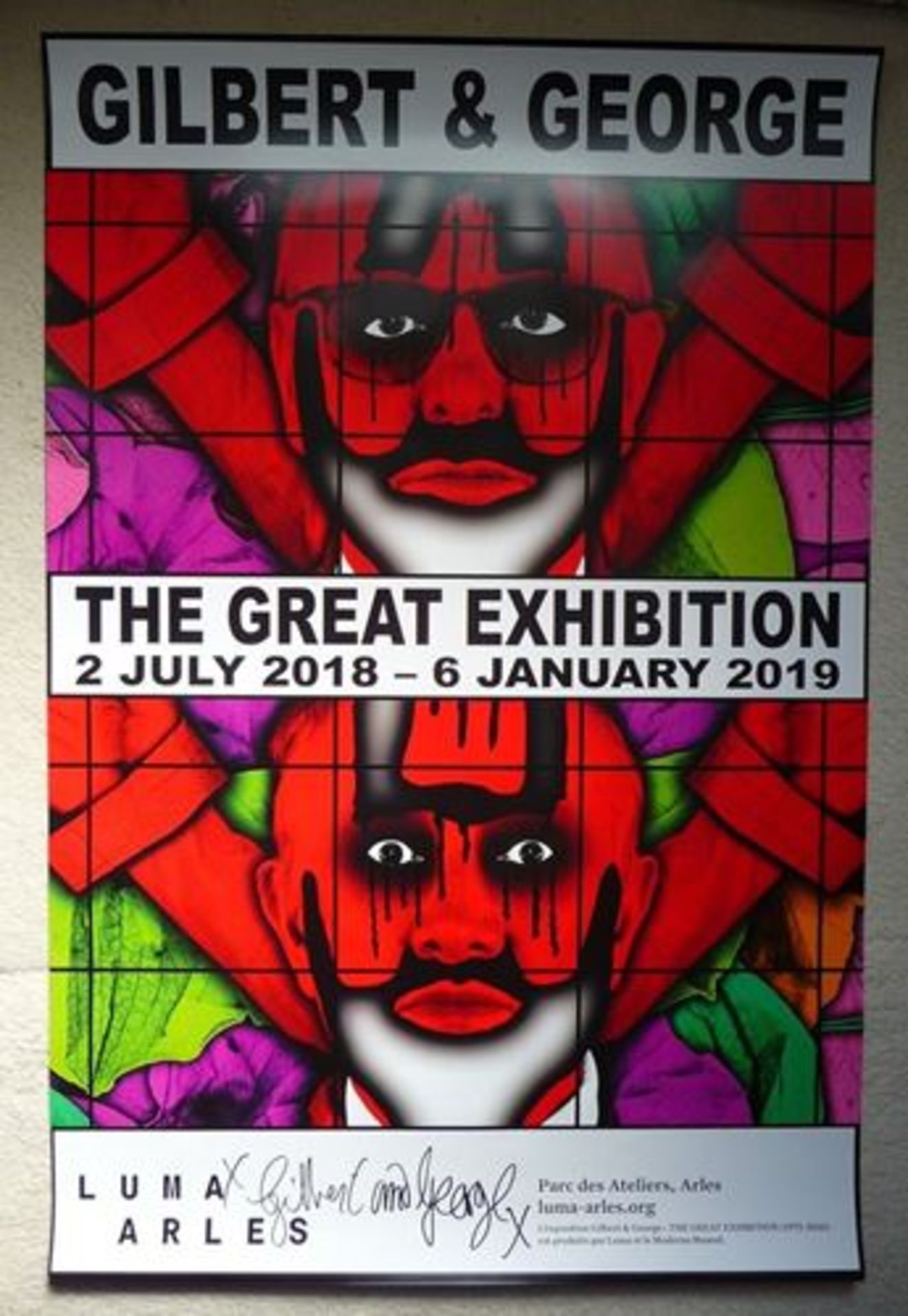Gilbert & George Hand Signed Poster from The Great Exhibition Luma [...]