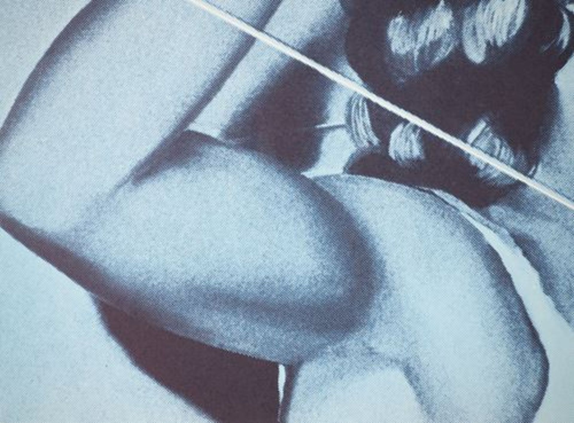 Jacques MONORY Femme surprise par lumière bleue Affiche lithographique originale [...] - Bild 4 aus 5