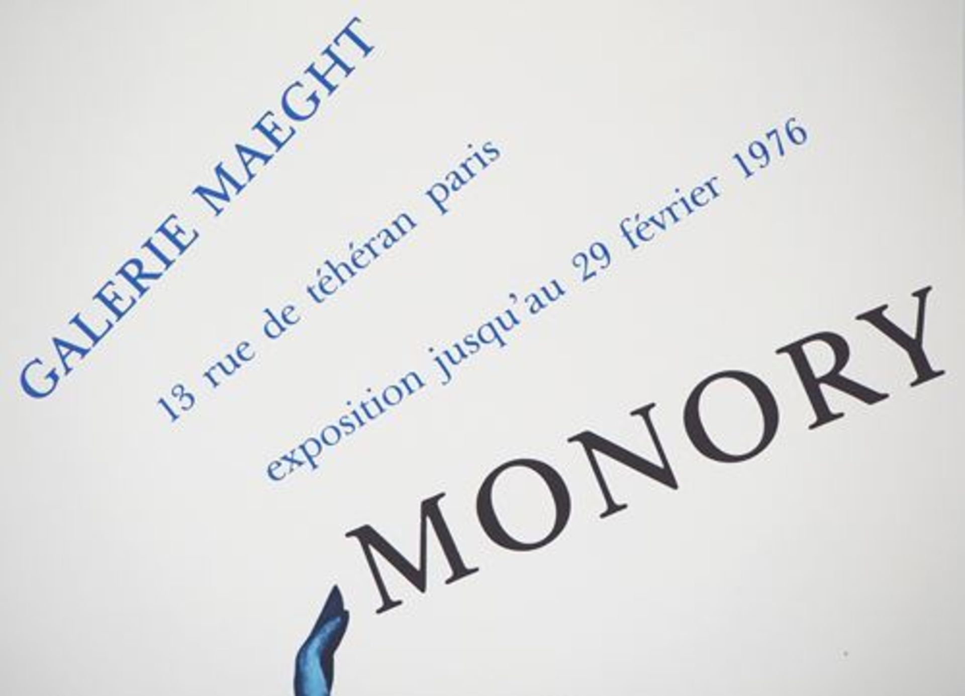 Jacques MONORY Femme surprise par lumière bleue Affiche lithographique originale [...] - Bild 5 aus 5