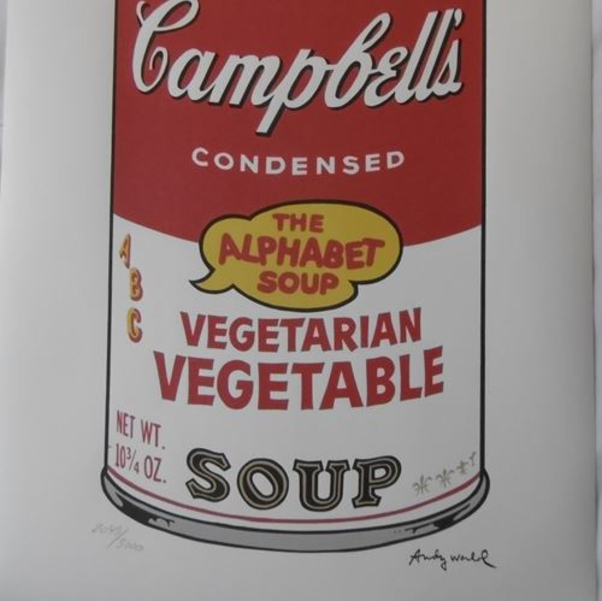 Andy WARHOL (after) CAMPBELL SOUP VEGETARIAN VEGETABLES Lithograph Signed in the [...] - Bild 2 aus 3