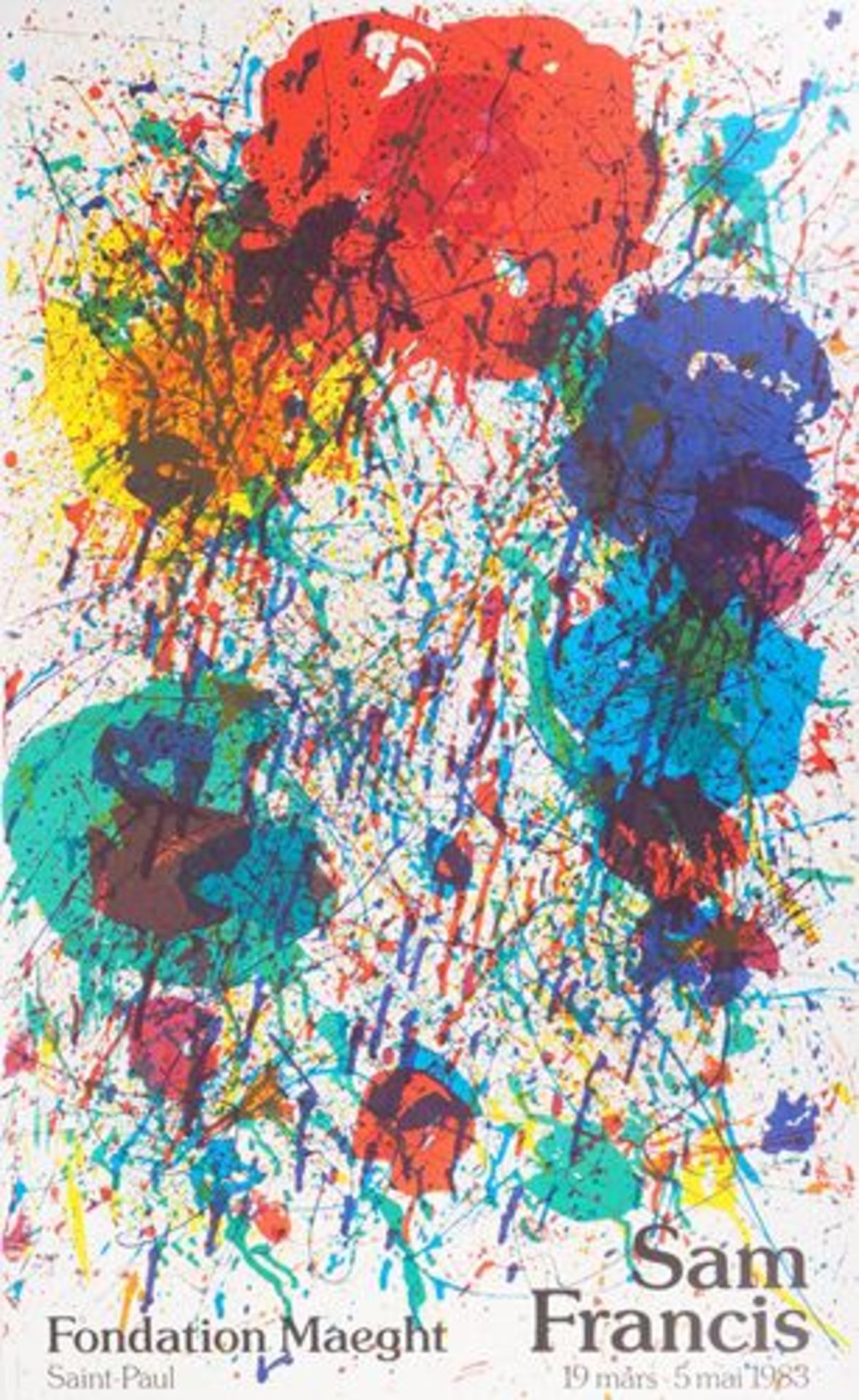 Sam FRANCIS Color explosion Original and vintage lithograph poster realized for Sam [...]