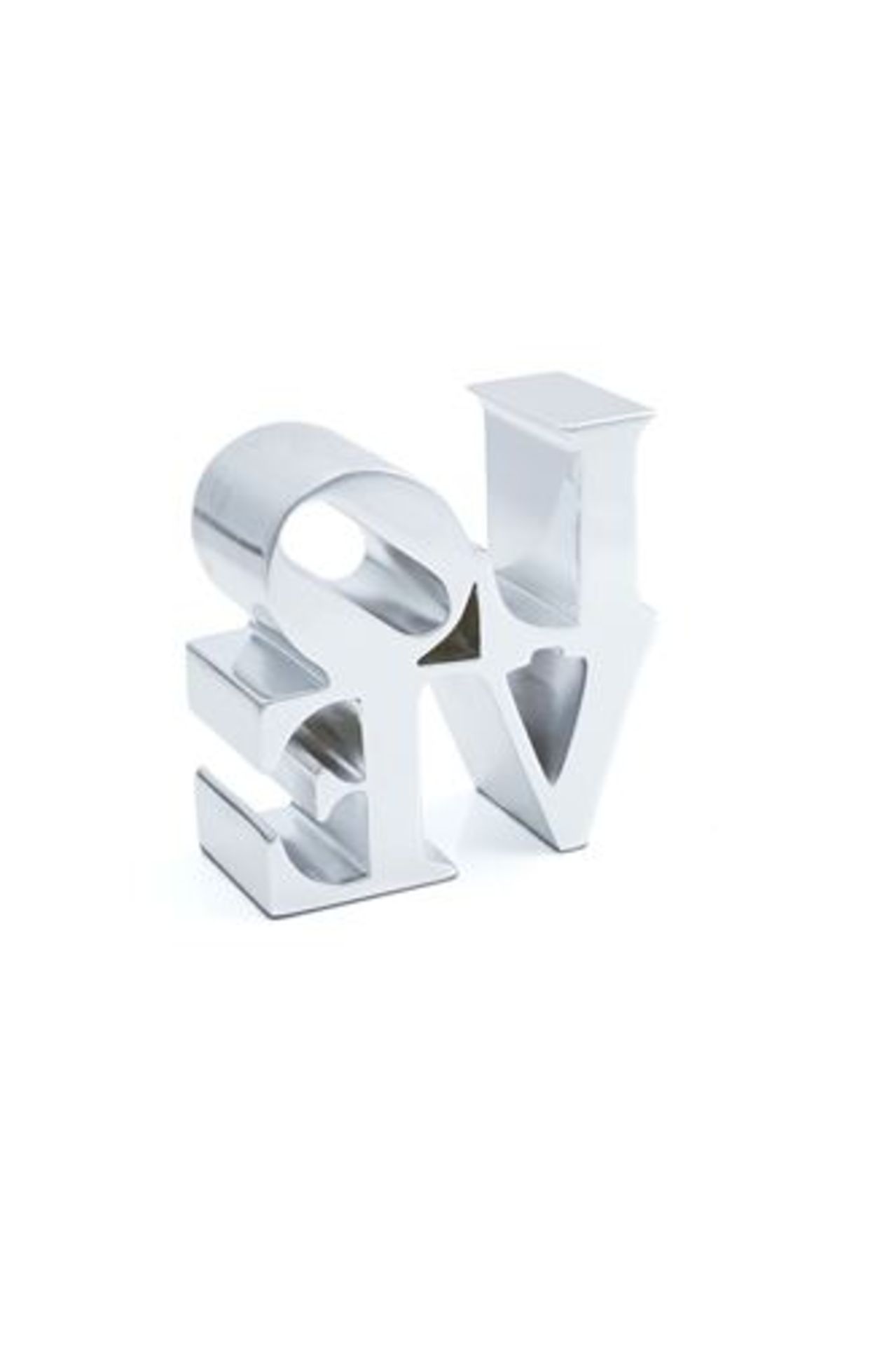 Robert Indiana (after) - Love Silver, Sculpture zinc alloy, 2018 15 x 15 cm/ 6 x 6 [...] - Bild 4 aus 4