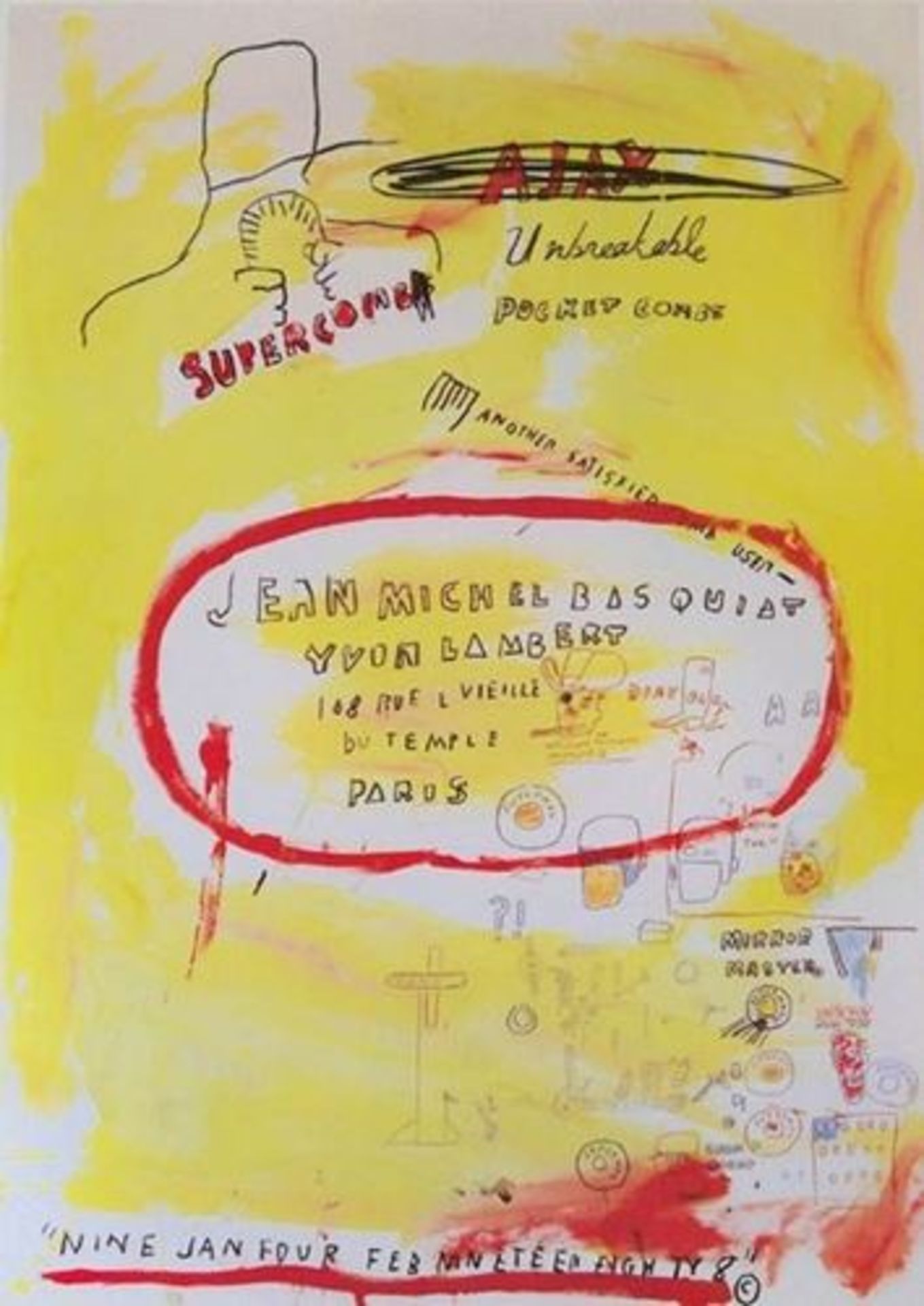 Jean-Michel BASQUIAT Supercomb Dimensions: 73.0 x 52.0 cm In excellent [...]