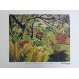 Le Douanier ROUSSEAU (Henri)(after) Startled Original stone lithograph Signed in the [...]