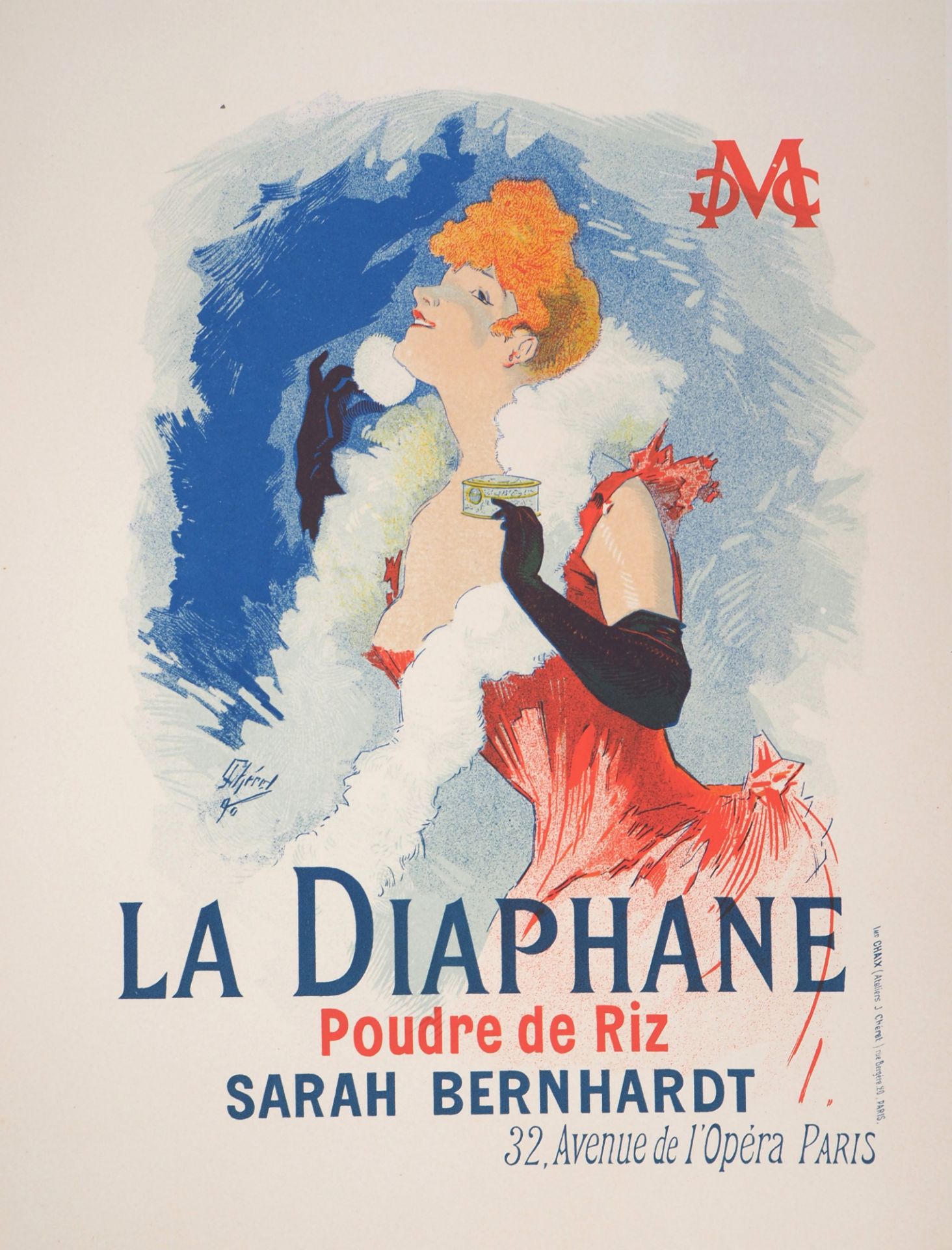 Jules Chéret Sarah Bernhardt (the diaphanous), 1897 Original colored lithograph on [...] - Bild 2 aus 8