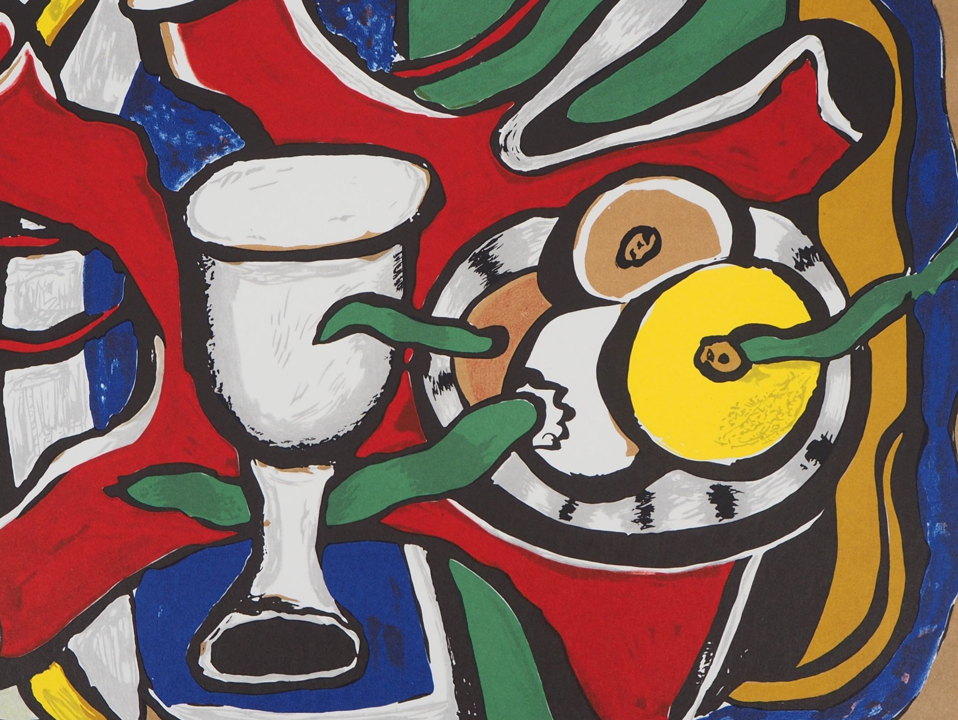 Fernand LÉGER (1881 - 1955) Still life with apples, Colored lithograph Signed in [...] - Bild 3 aus 6