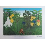 Le Douanier ROUSSEAU (Henri, said) The Lion's Meal - Original lithograph on [...]