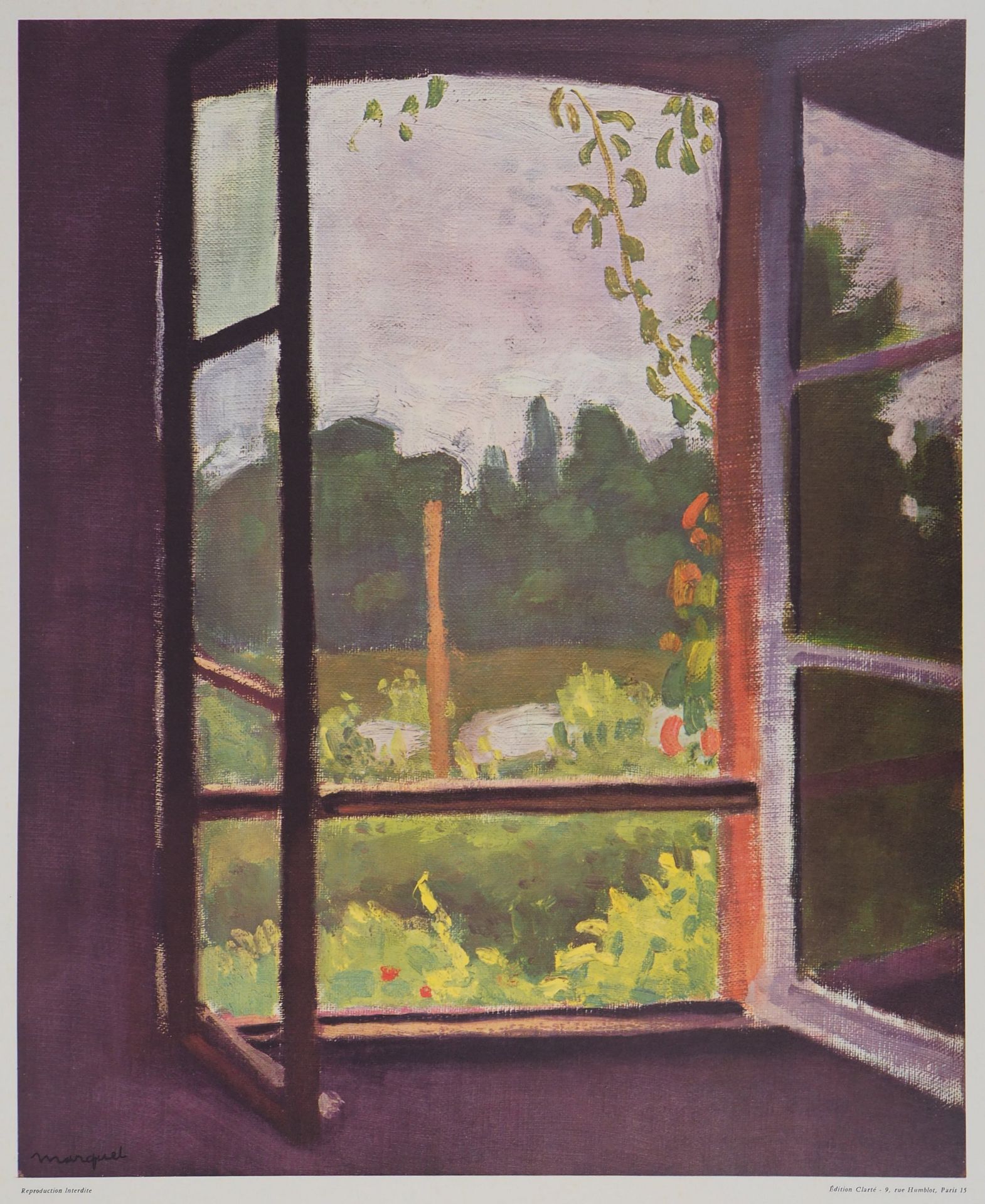 Albert MARQUET (after) Window in Méricourt, 1937 High quality four colour [...]