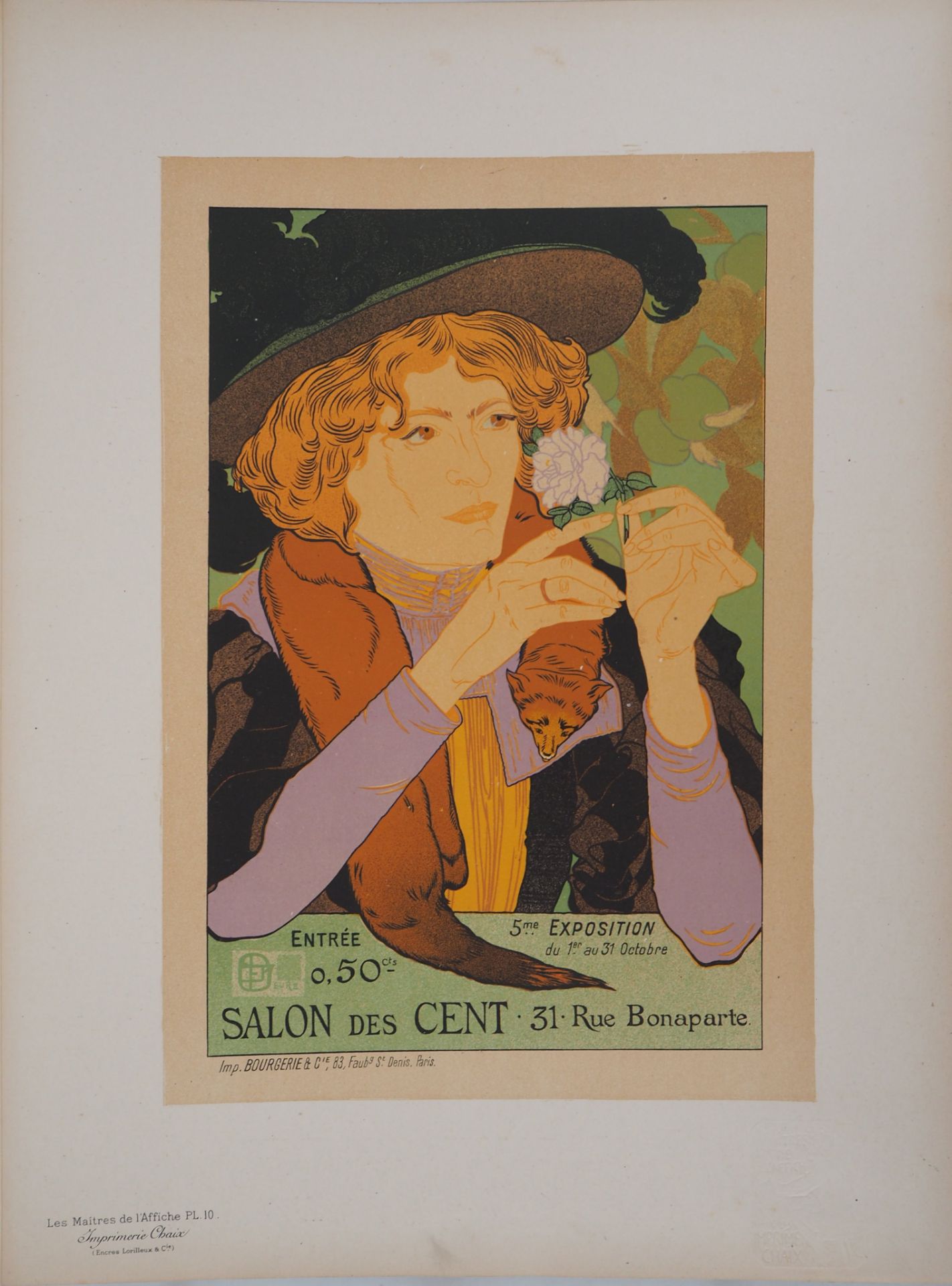 Georges DE FEURE Salon des Cent Lithograph Printed signature in the plate On [...] - Bild 2 aus 8