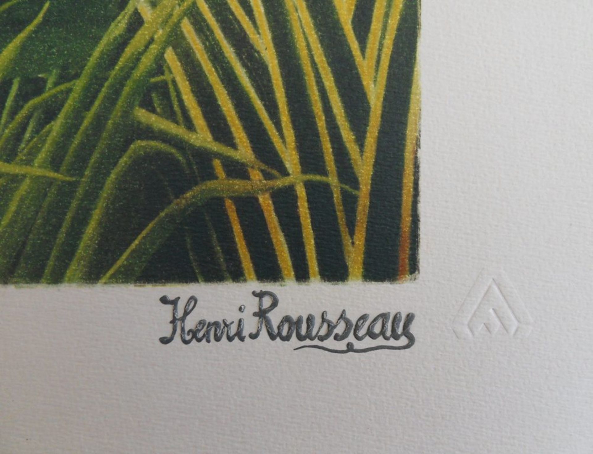 Le Douanier ROUSSEAU (Henri) Rainforest landscape - Lithograph on stone - Signed in [...] - Bild 6 aus 6