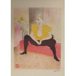 Henri TOULOUSE-LAUTREC Sitting clown, 1982 Lithograph Signed with signature [...]