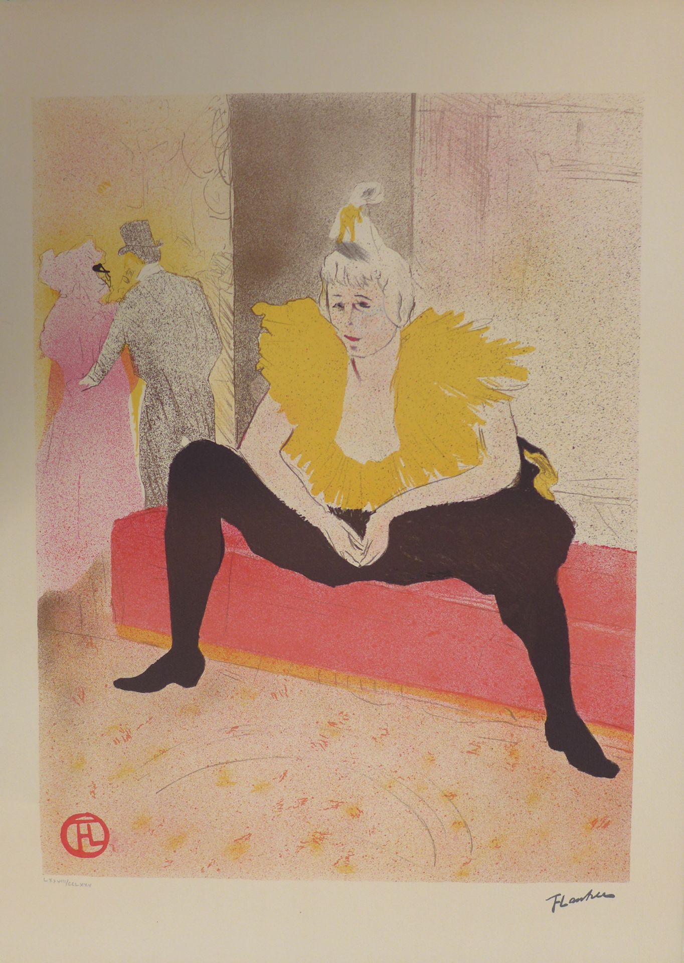 Henri TOULOUSE-LAUTREC Sitting clown, 1982 Lithograph Signed with signature [...]