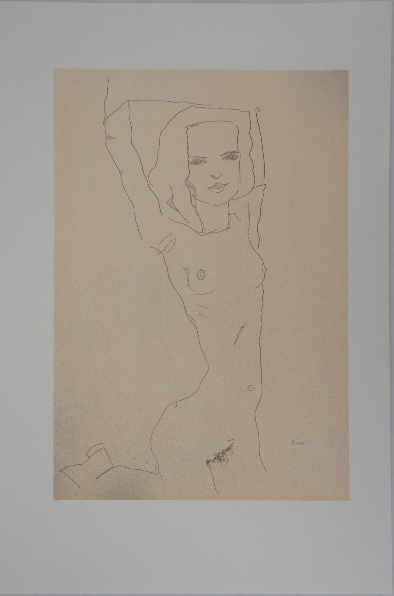 Egon SCHIELE (after) Female Nude Colored lithograph Signed in the plate On paper [...] - Bild 2 aus 7