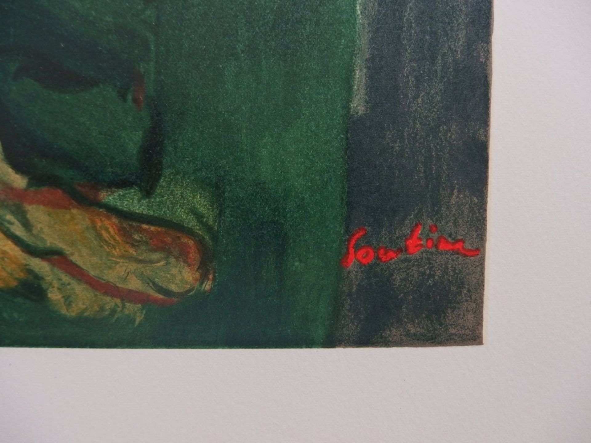 Chaïm SOUTINE Hare and green panel Lithograph on vellum Arches Printed in the [...] - Bild 3 aus 4