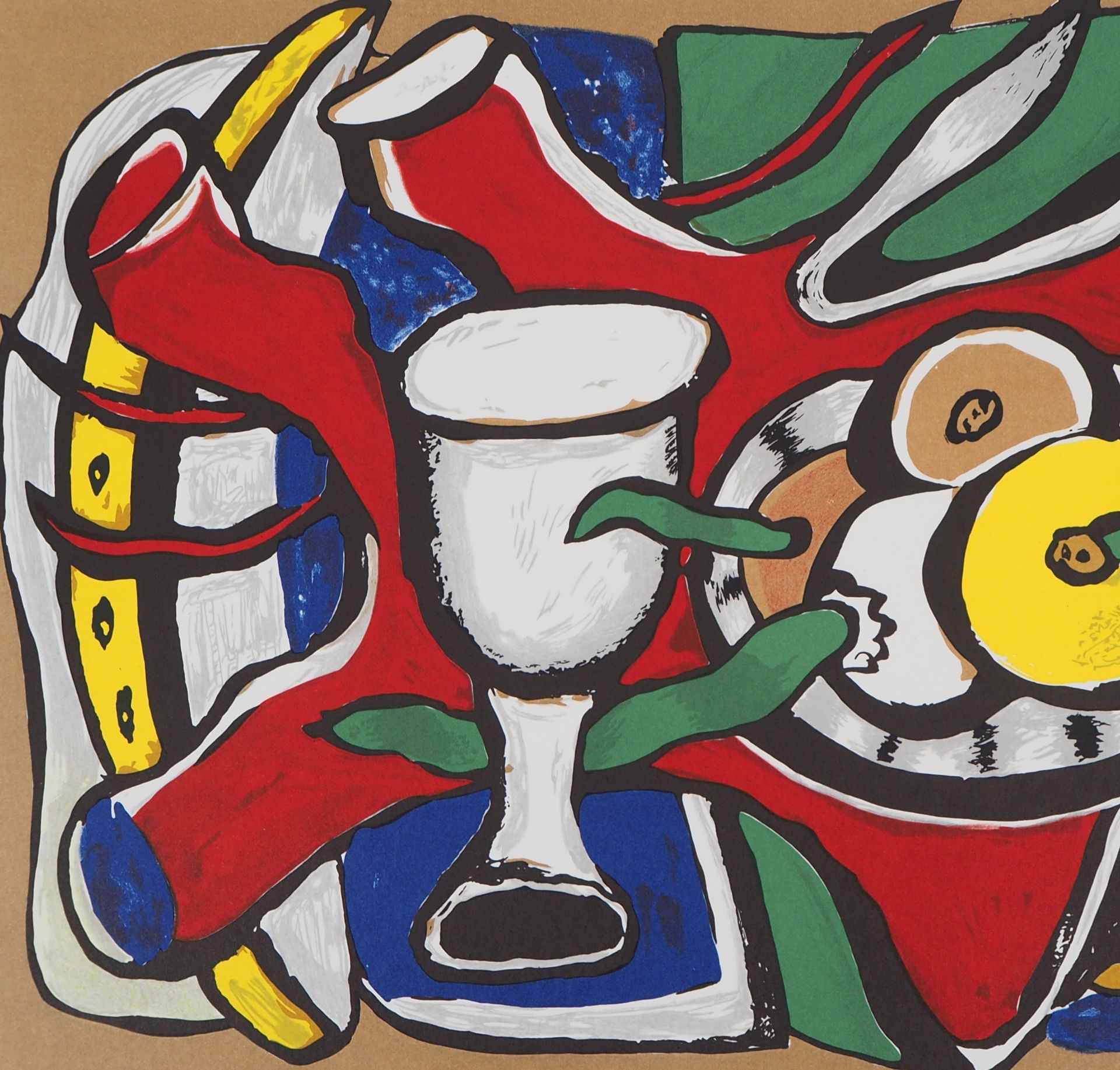 Fernand LÉGER (1881 - 1955) Still life with apples, Colored lithograph Signed in [...] - Bild 4 aus 6