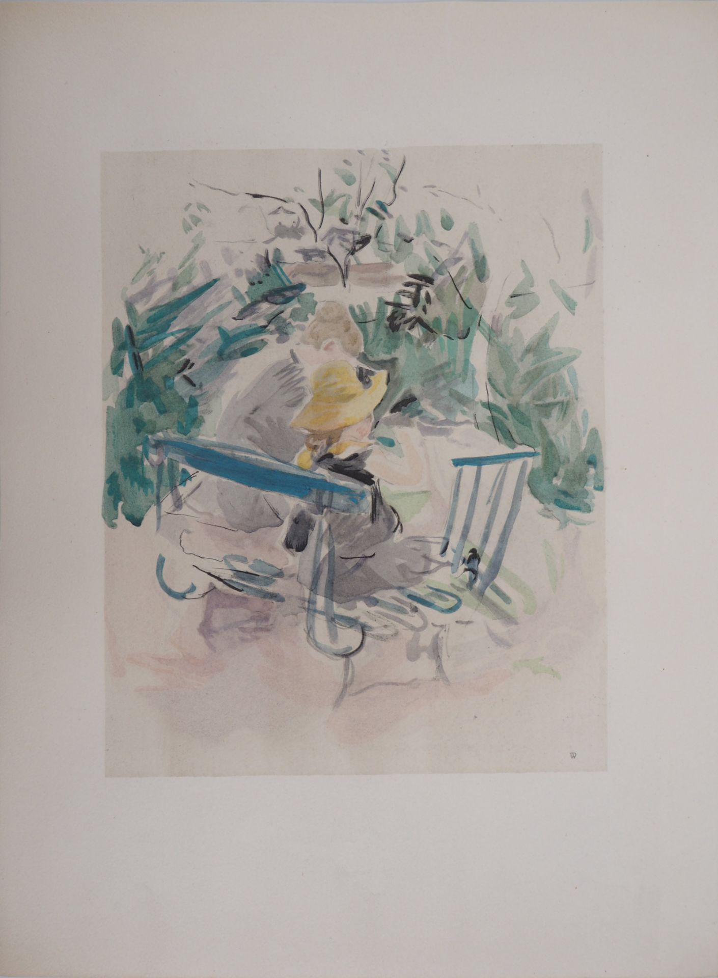 Berthe MORISOT (after) On a bench Lithograph enhanced with stencil Signed in the [...] - Bild 5 aus 5