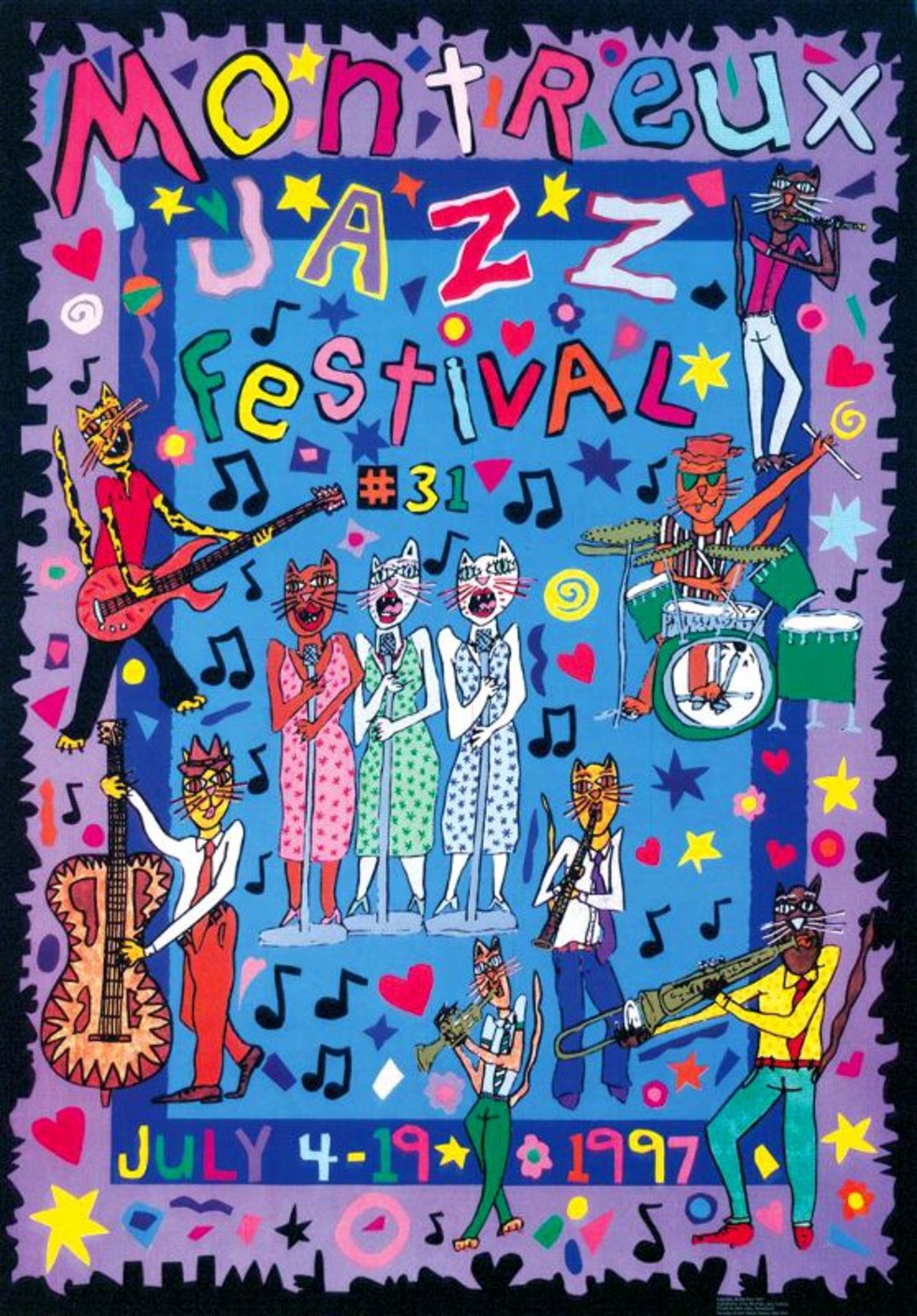 James Rizzi - Montreux Jazz 1997 Silkscreen on paper Plate-signed &amp; not [...]