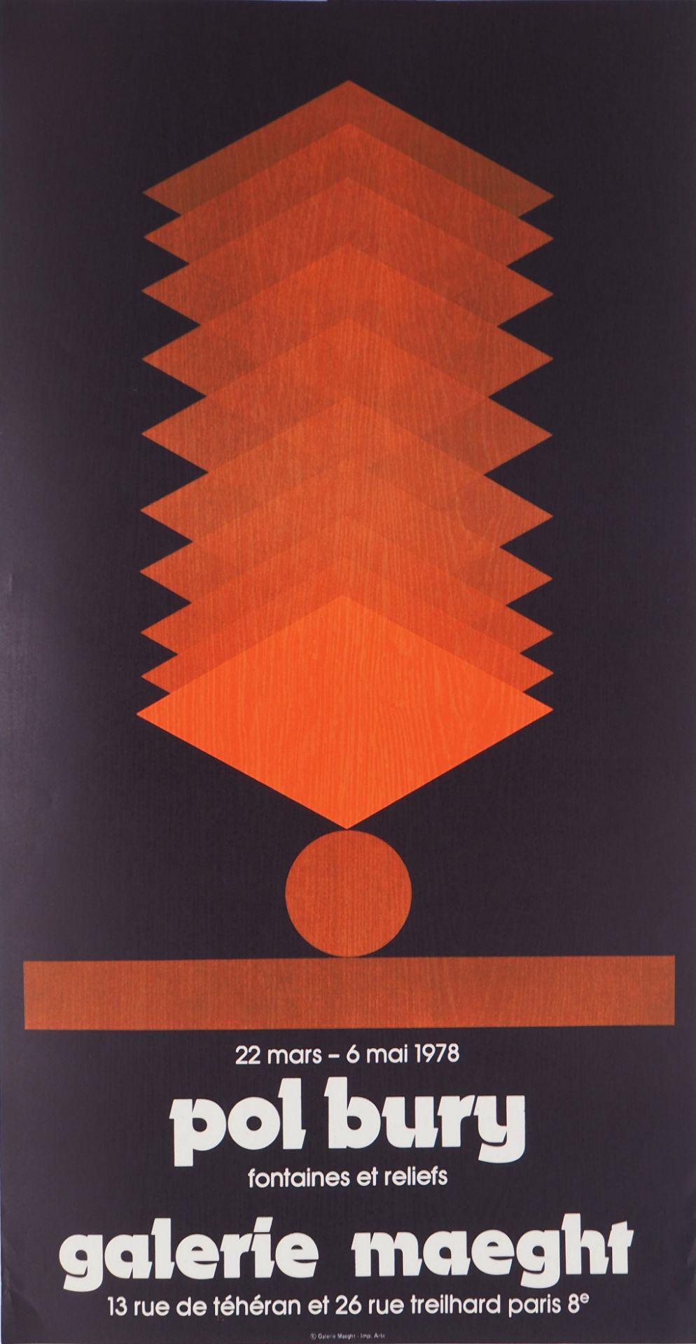 Pol BURY Geometric Assembly Vintage lithographic poster Produced for the exhibition [...]