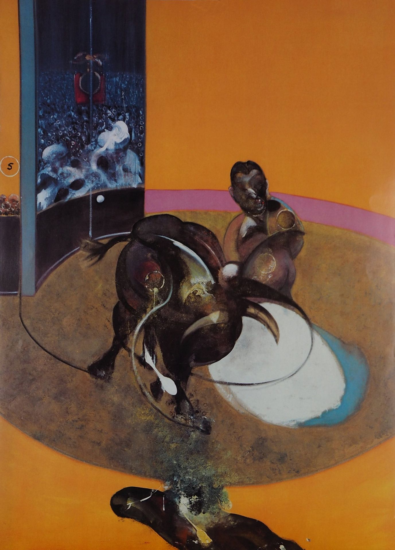 Francis BACON (after) Bullfighting Original vintage poster on thick paper Printed in [...] - Bild 2 aus 7