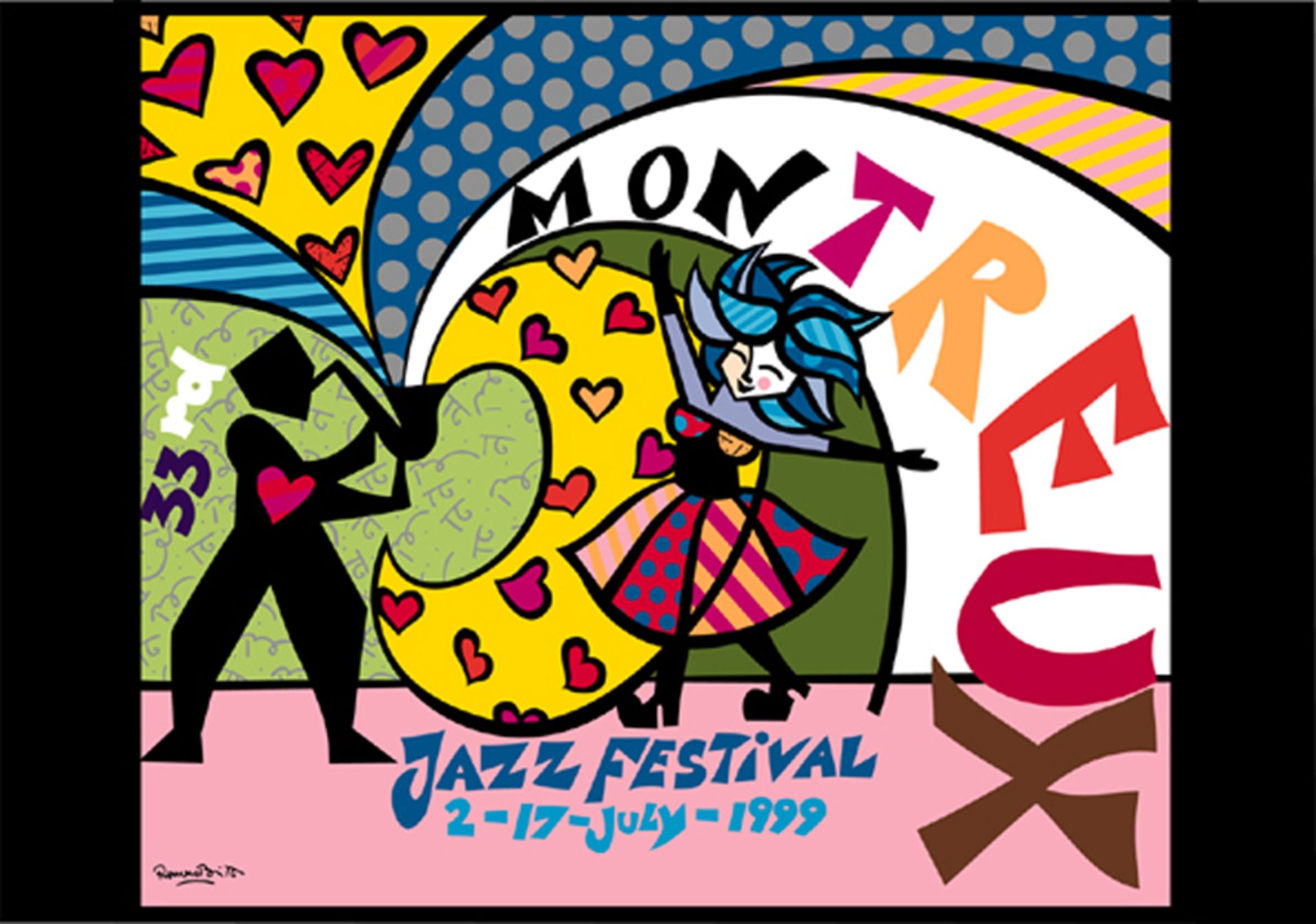 Romero Britto - Montreux Jazz 1999 Silkscreen on paper Plate-signed &amp; not [...]