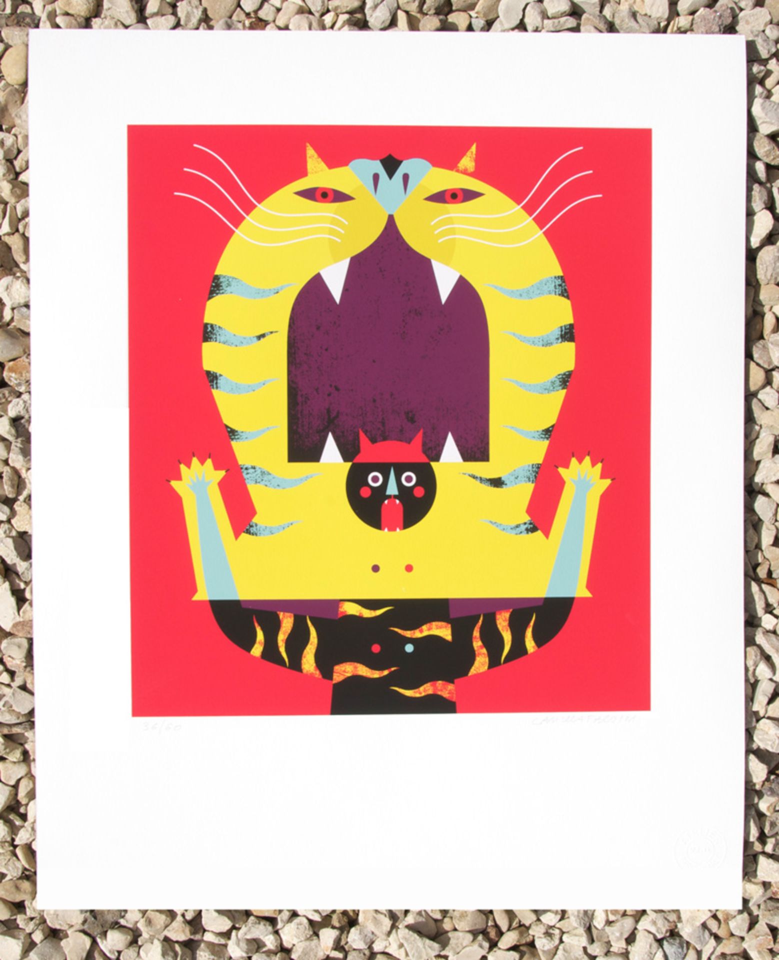 Camilla FALSINI Tiger Original digital print by Camilla Falsini. 60 copies signed [...] - Bild 4 aus 4