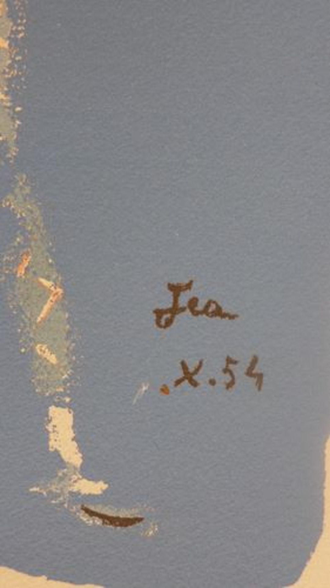 Jean Cocteau "Sous le Manteau de Feu V", 1954 Lithograph signed and date in the [...] - Bild 3 aus 3