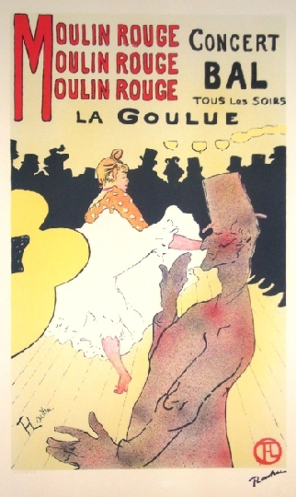 Henri de TOULOUSE-LAUTREC (after) Moulin Rouge, 1982 Lithograph on Arches [...]